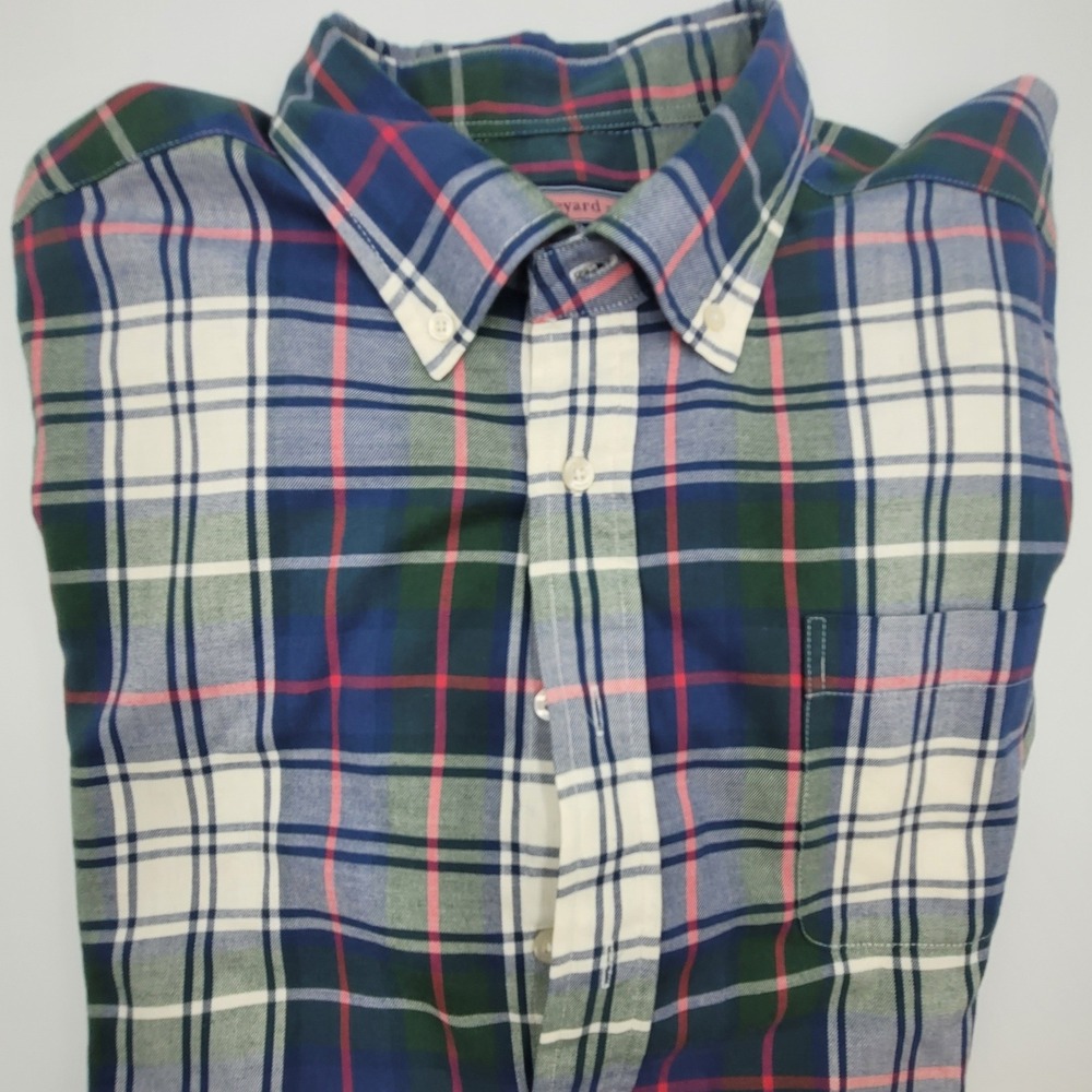 Vineyard Vines Murray Shirt Mens 2XL Plaid Button Down Shirt Coastal Ivy League